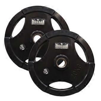 25KG High Quality Durable Morgan Tri-Grip Olympic Weight Plates Pair Rubber