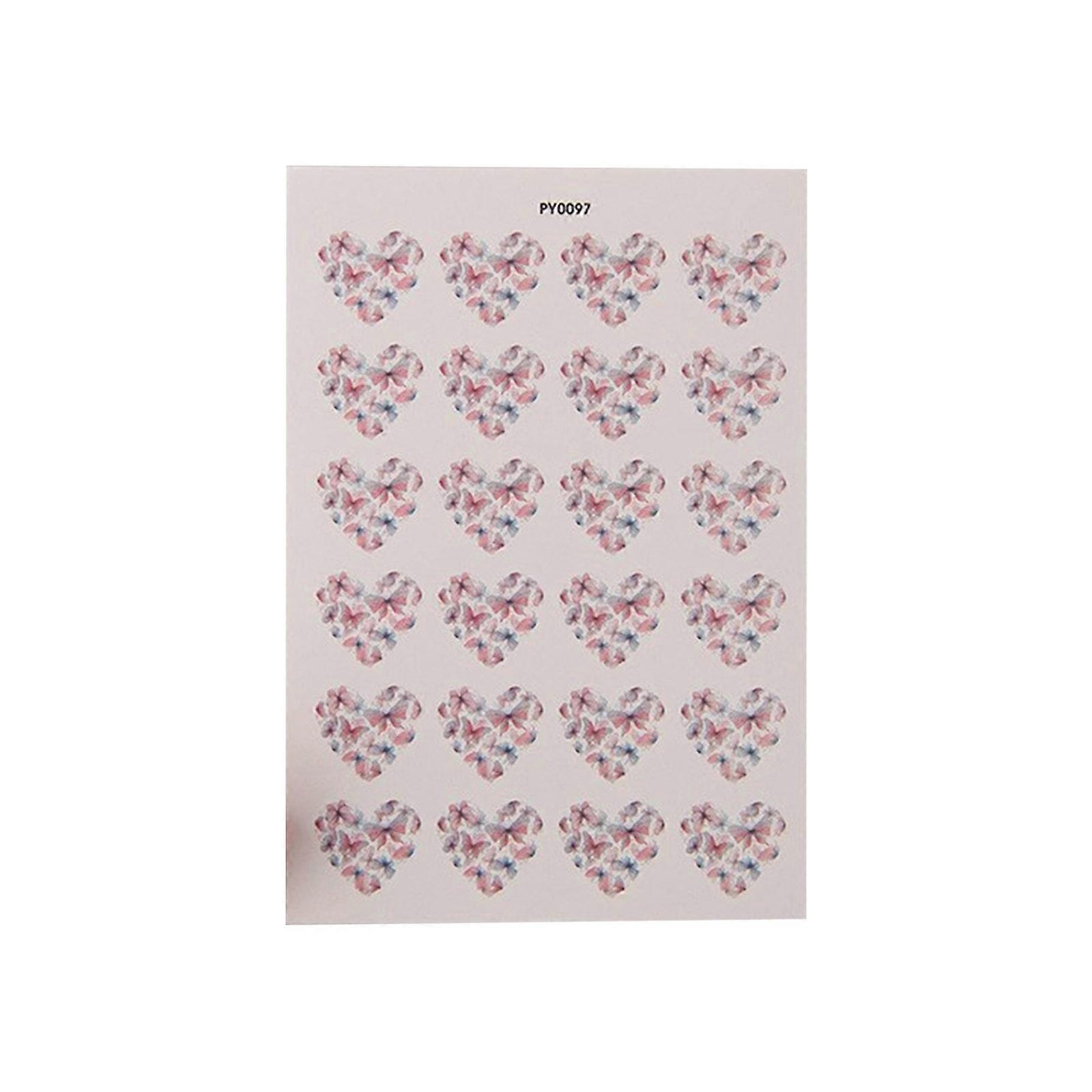 Heart Butterfly Clay Pattern Transfer Sheet