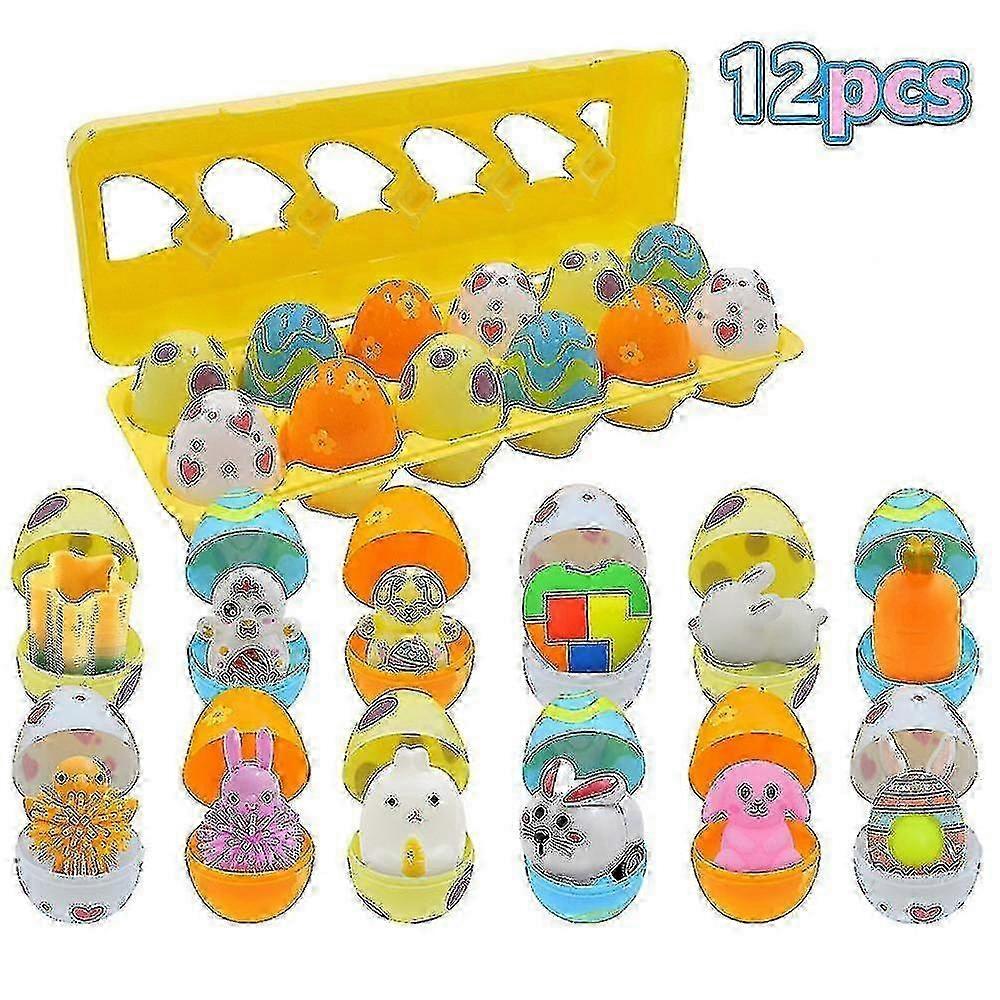 12 Anti-Deformation Bunny Easter Surprise Eggs