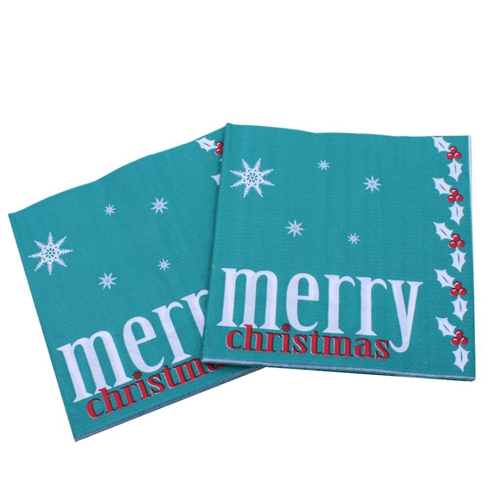 20 pièces Party Paper Serviettes de table jetables Fournitures de vaisselle Joyeux Noël