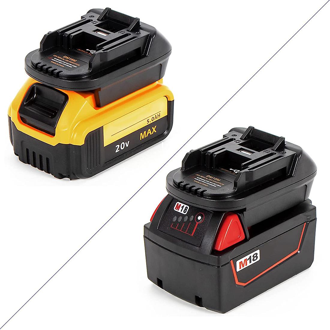 DM18M Battery Adapter Converter For Milwaukee 18v OR Dewalt 20v To Makita 18v Battery - Battery Mate