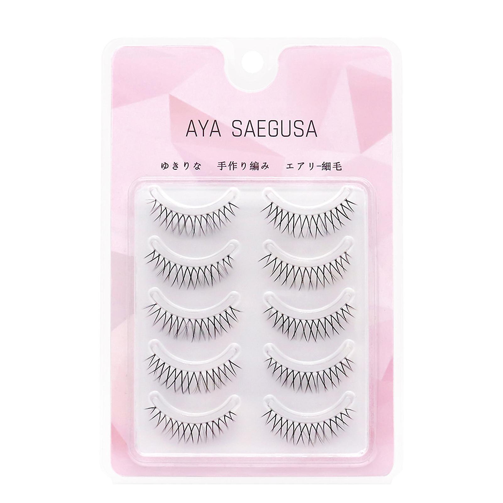 5 Pairs 3d Effect False Eyelashes Multiple Styles Soft Delicate Lashes