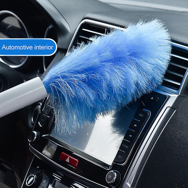 Electric Feather Duster Electrostatic Adsorption Dusting Brush 360° Rotatable Household Cleaner for Home & Office Use