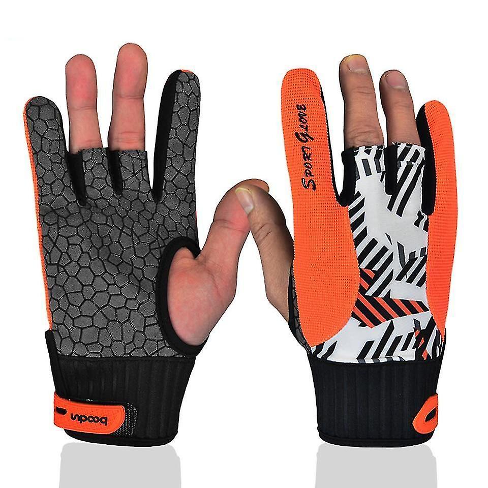 Orange L Men Women Bowling Glove For Left Right H