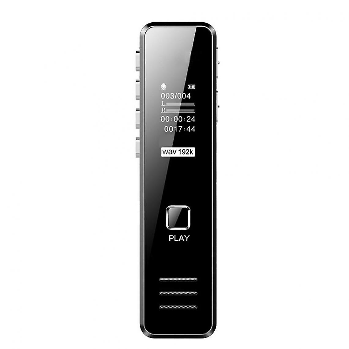 32gb Tape Recorder Handheld Interviews Zinc Alloy Audio Tape Recorder Portable Mini Pen Noise-reducing Long-distance Digital Hd |(black)