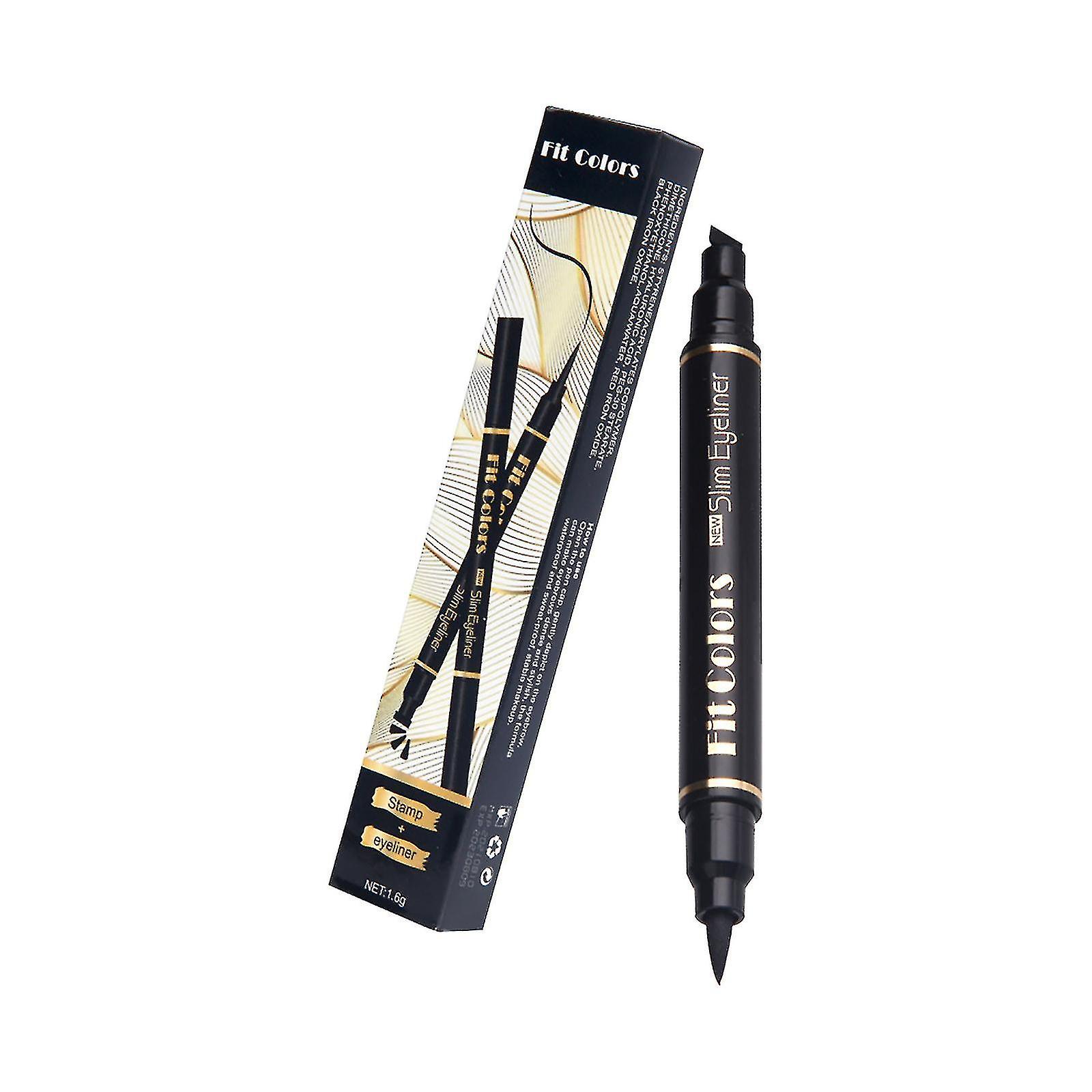 Double Head Eyeliner Pen Extremely Thin Durable  And Brightening Liquid 1.6ml