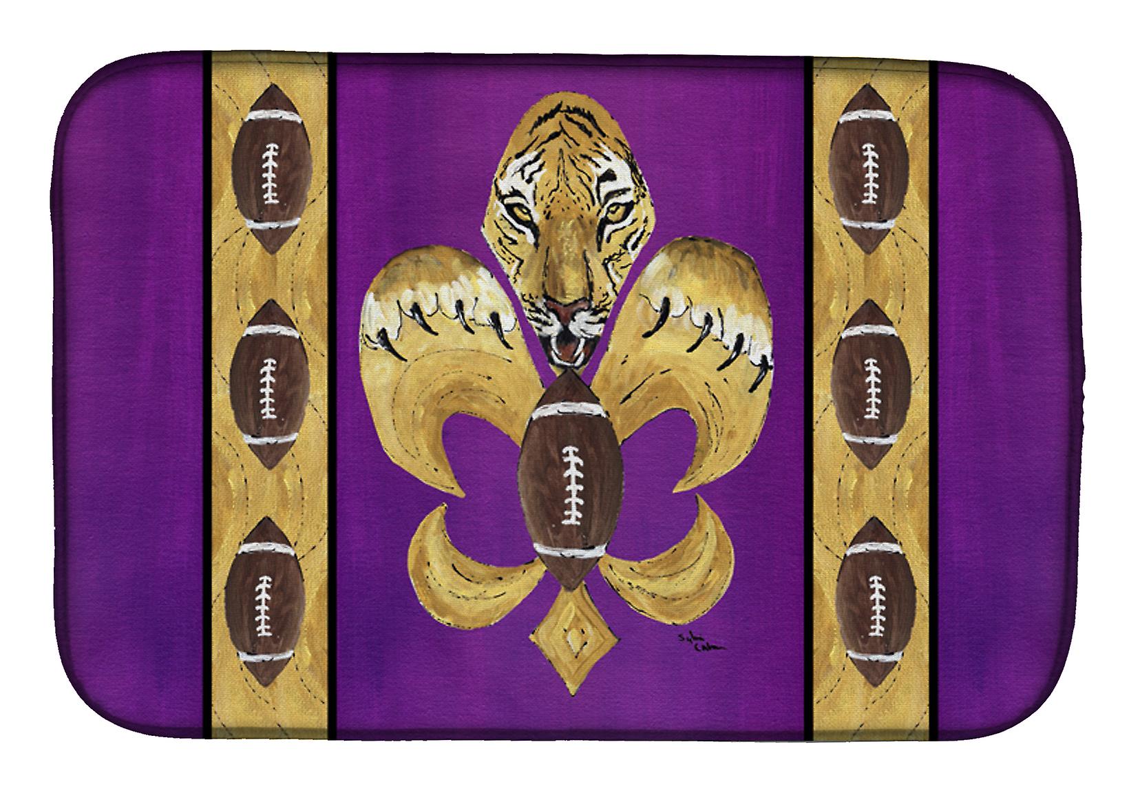 Carolines Treasures 8205PTHD Tiger Football Fleur De Lis Pair of Pot Holders, 7.5 x 3 x 7.5 in