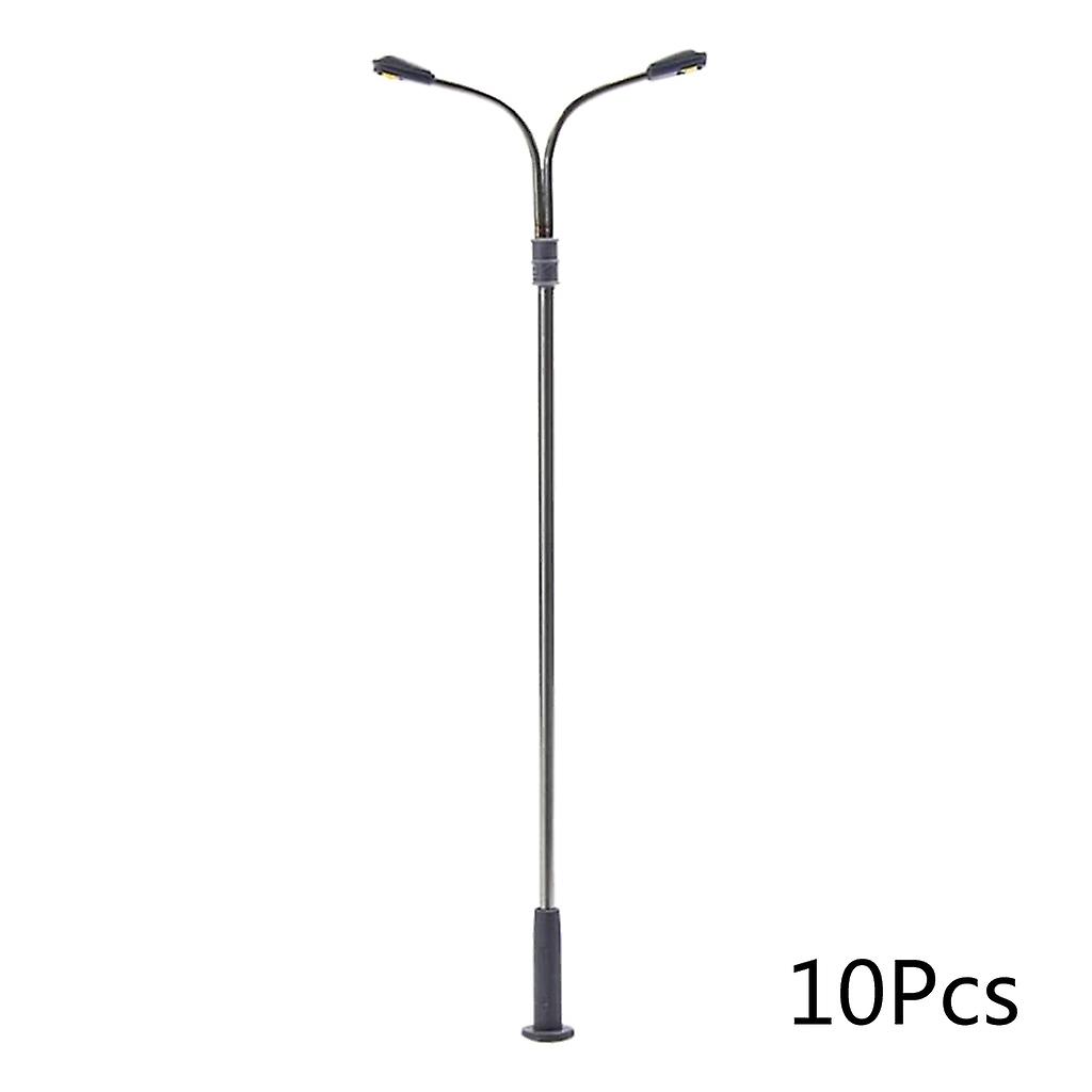 Mini Modell Gate Jernbane Tog Lampe Lysstolpe To Hoder LED Landskap Oppsett