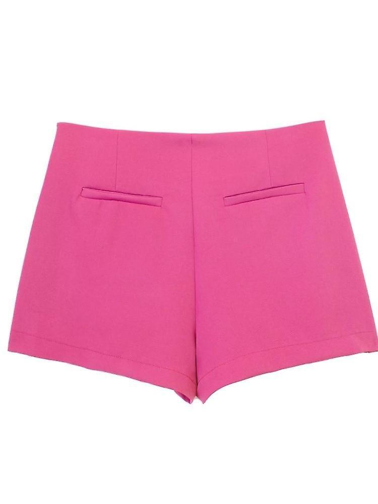 High waisted shorts shorts for women Red