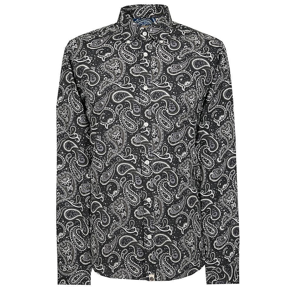pretty green slim fit paisley print shirt