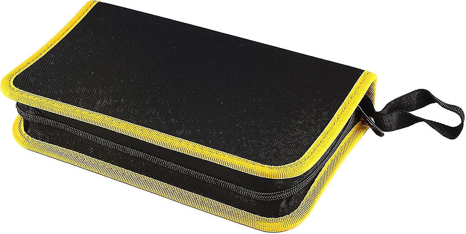 Tool Kits Organize Storage Pouch Tool Case With Zipper Black, Yellow 1pcs