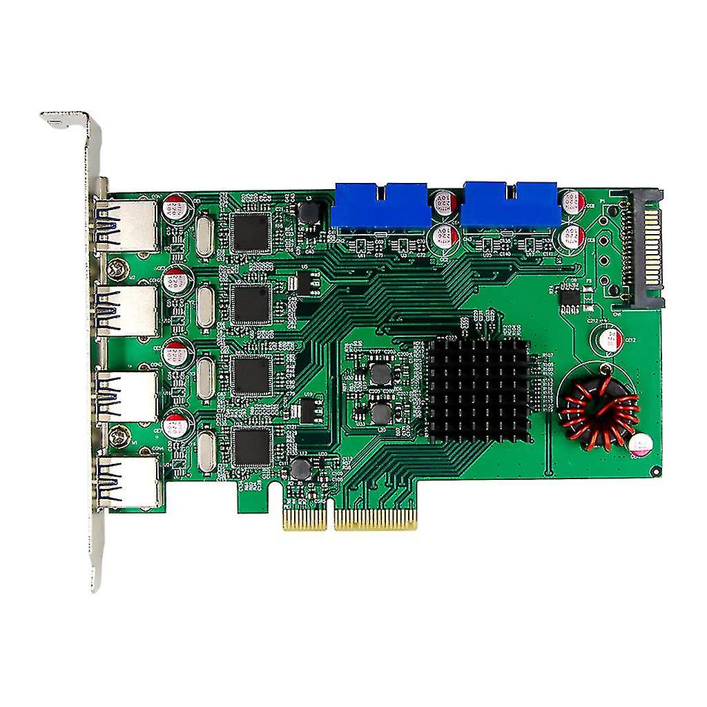 Pci-e X4 8 Port Usb3.0 Industrial Adapter P17c9x2g+asm1042 Chip Expansion Card