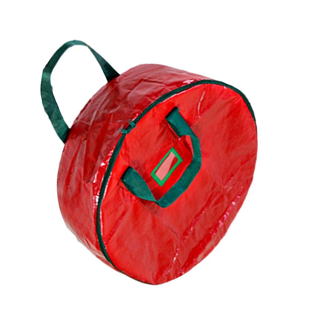 Storage Container Bag with Zipper and Handles for Easter Xmas Red 60x20cm