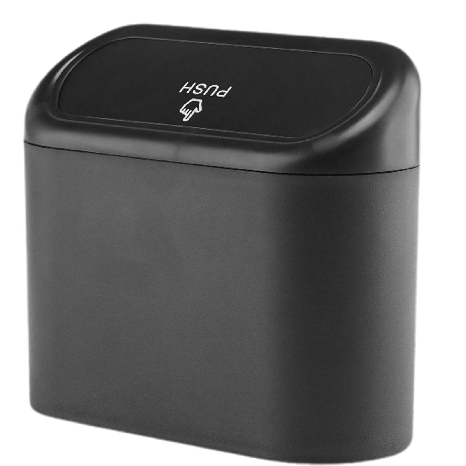 Car Trash Bin with Lid Multipurpose Trash Can Mini Leak Proof
