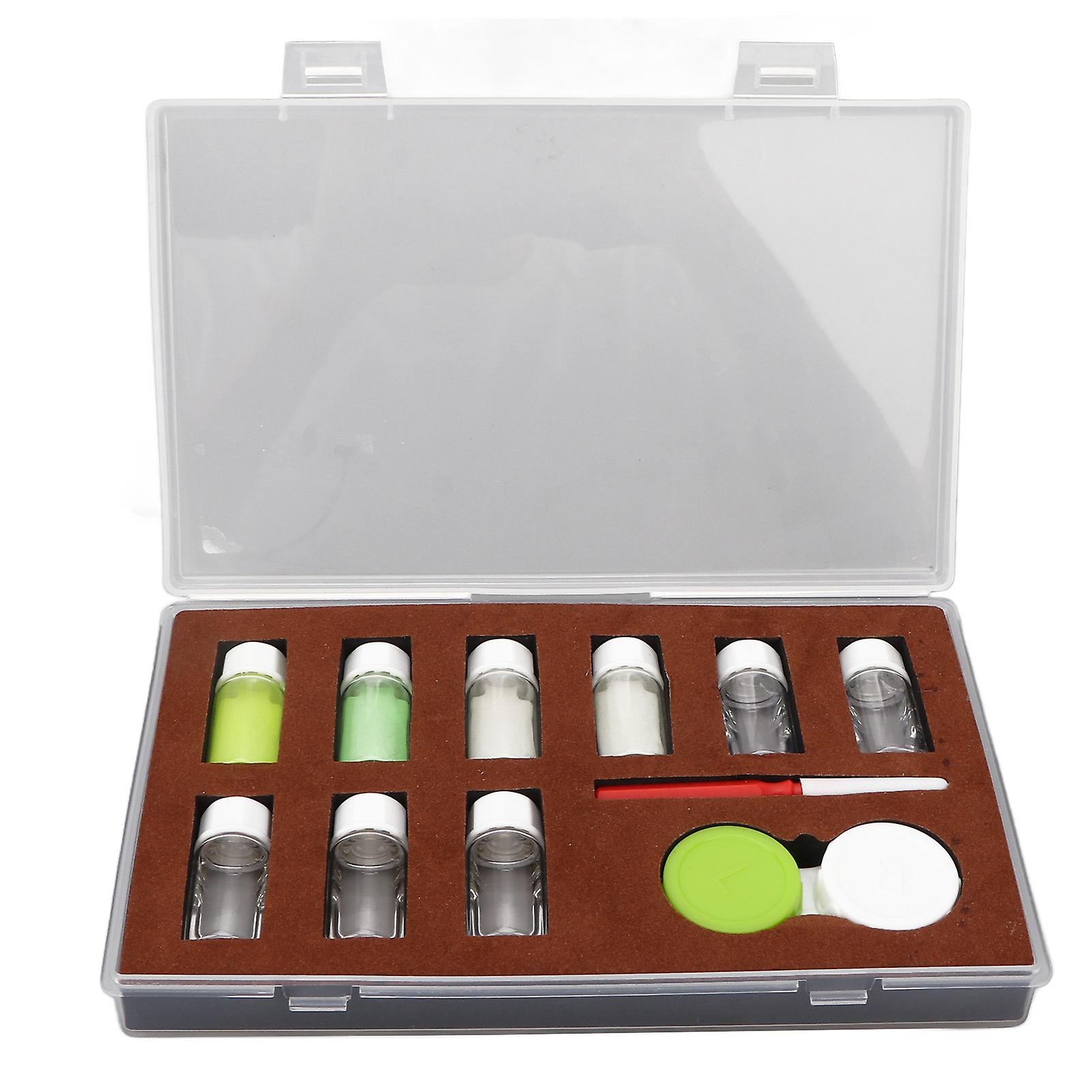 4 Colors Watch Fluorescent Powder Set Mixing Liquid Professional Luminous Powder for Watch Repair