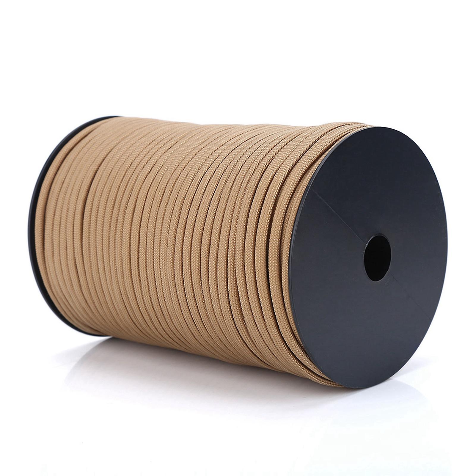 ZPSHYD 9 Strand Parachute Cord, 550 Reflective Paracord, 100m Parachute Cord Lanyard for Crafting/DIY Projects/Camping Outdoors(Khaki)