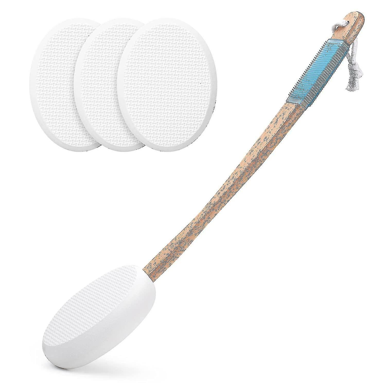 Back Lotion Applicator, Device For Applying Lotion To The Back With 4 Replaceable W Pads-AF