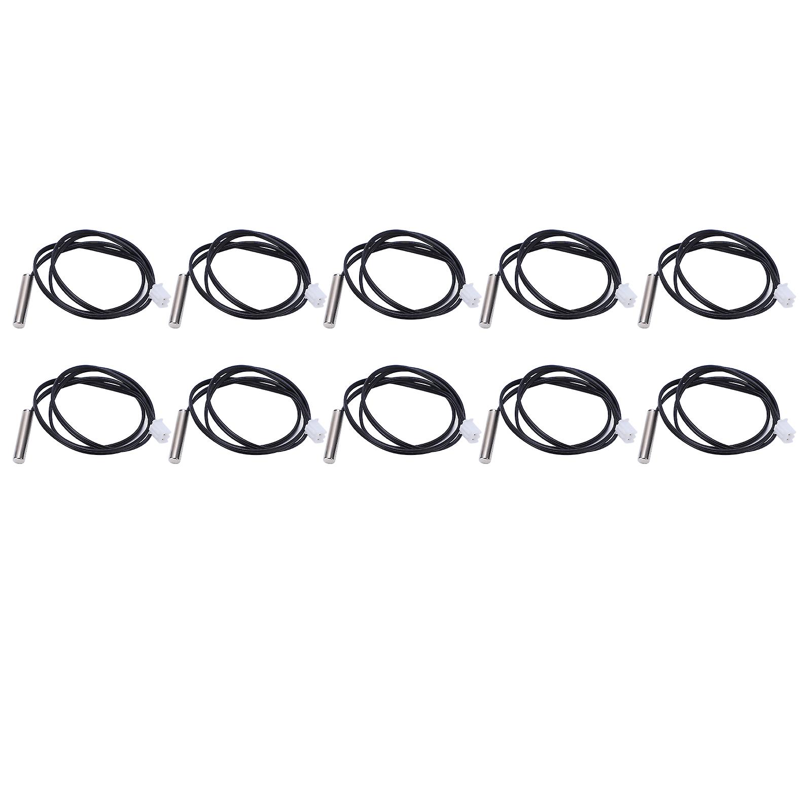 10Pcs 10K NTC Thermistor Temperature Waterproof Probe Wire Temp Sensor Probe Cable for Industrial Agriculture