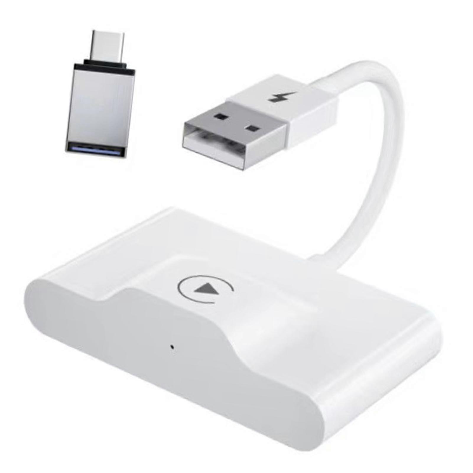 Wired to Wireless CarPlay Adapter USB Interface Plug and Play Convenient Carplay Dongle Box for IPhone Concave Surface