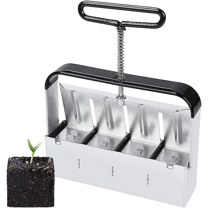 Seed Planting Tool Manual Quadruple Soil Blocker Garden Cultivating Tools NIUNIU