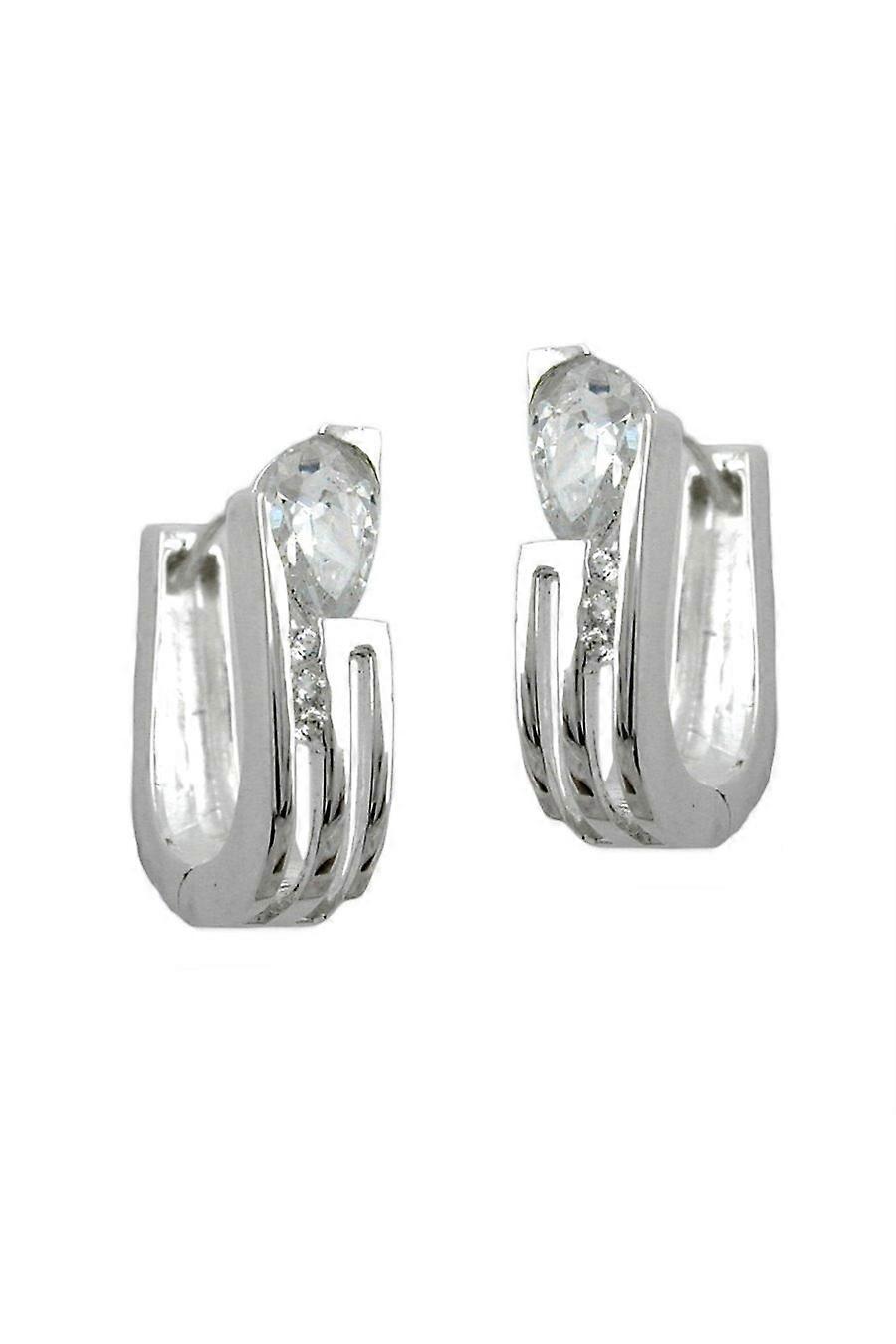 Hoop Earrings Zirconia Silver 925 - Gl90906