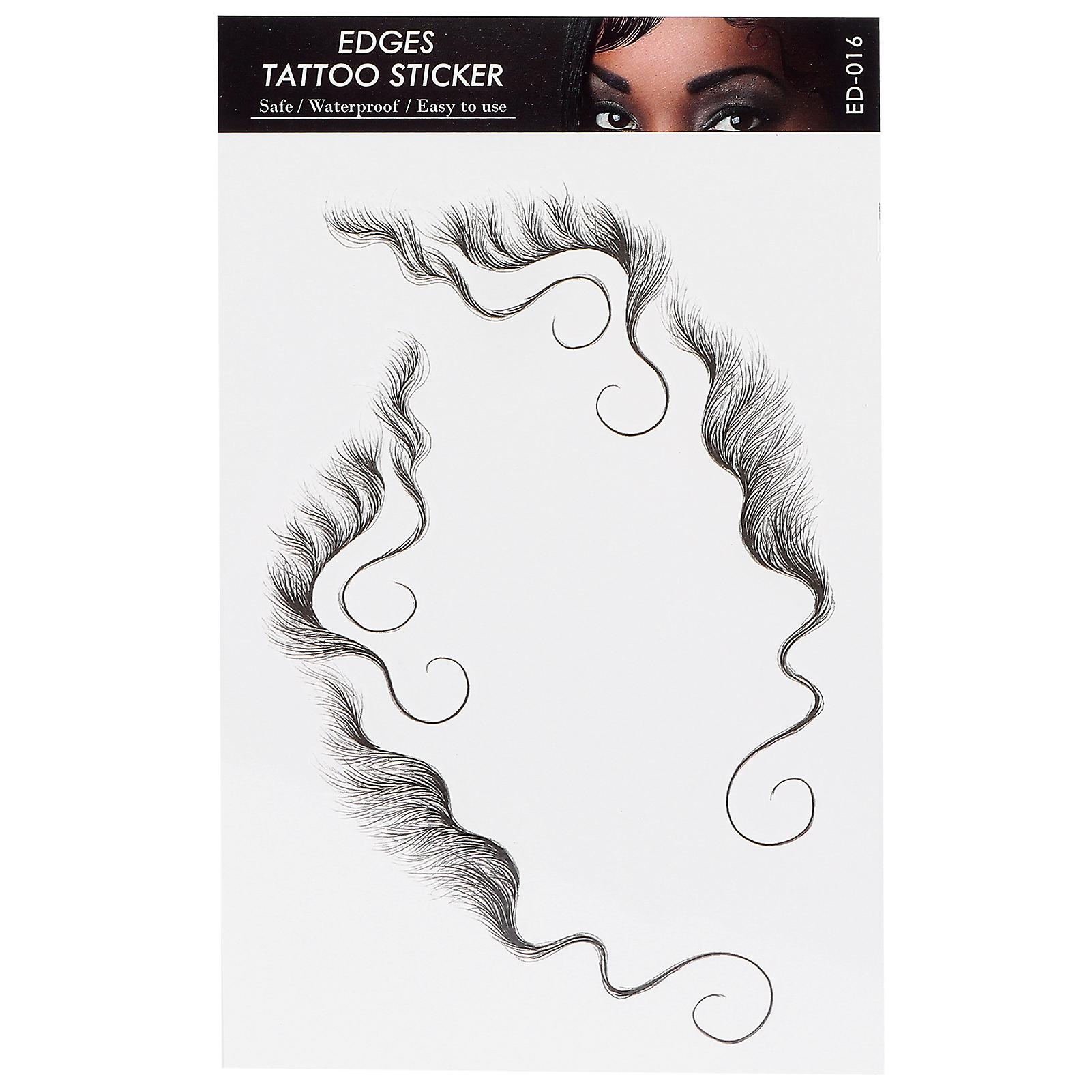 Waterproof Fake Hairline Sticker Women Natural Edge Hair Tattoo Hair Tattoo StickerED-16