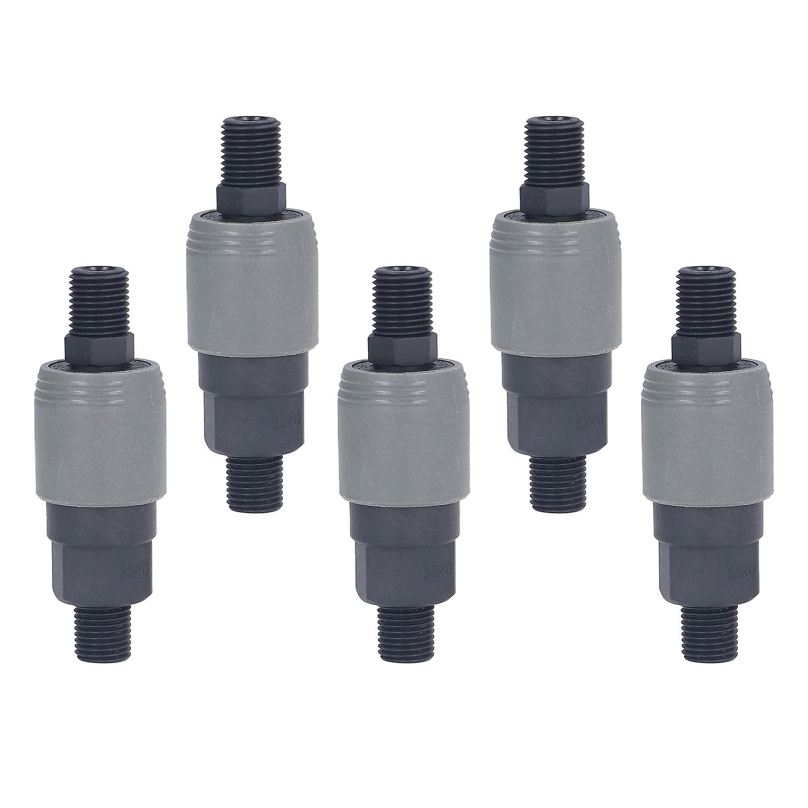 5Set Self Locking Quick Connect C Type Hose Connects Fitting for Machinery Electronics(SM+PM-20 )