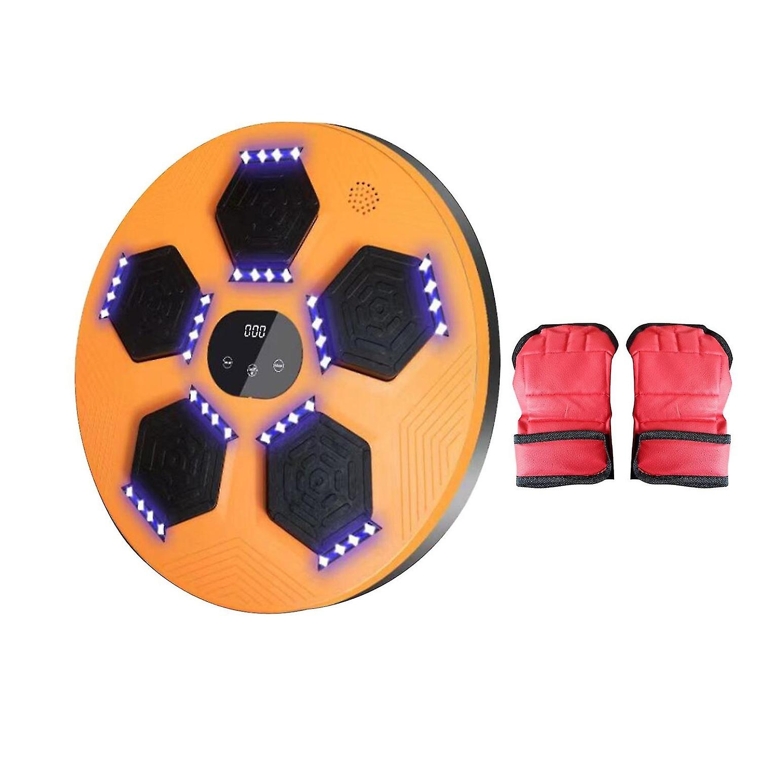 Electronic Boxing Machine Music Boxing Target With Light Adjustable Wall Mounted Punching Pad Boxing