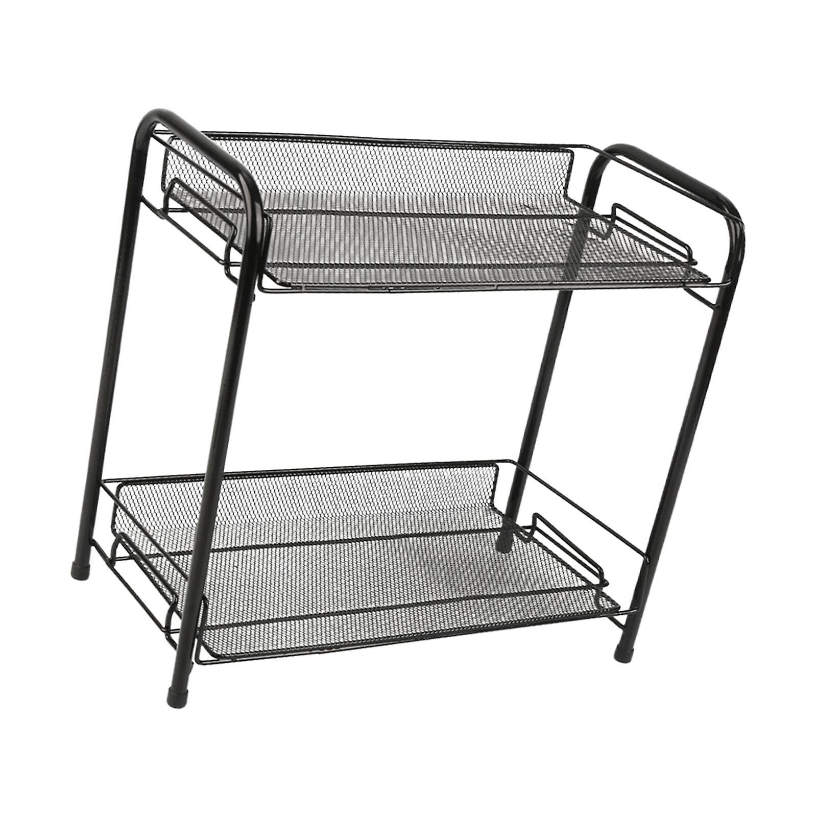 Shelves Double Tier Space Saving Utility Plant Stand Decoration Storage Rack