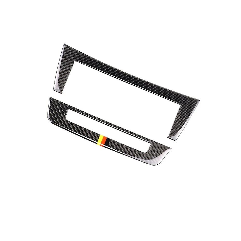 For Mercedes Benz C Class W204 2010 2011 2012 2013 Carbon Fiber Center Console Air Condition Panel Frame Cover Sticker Trim