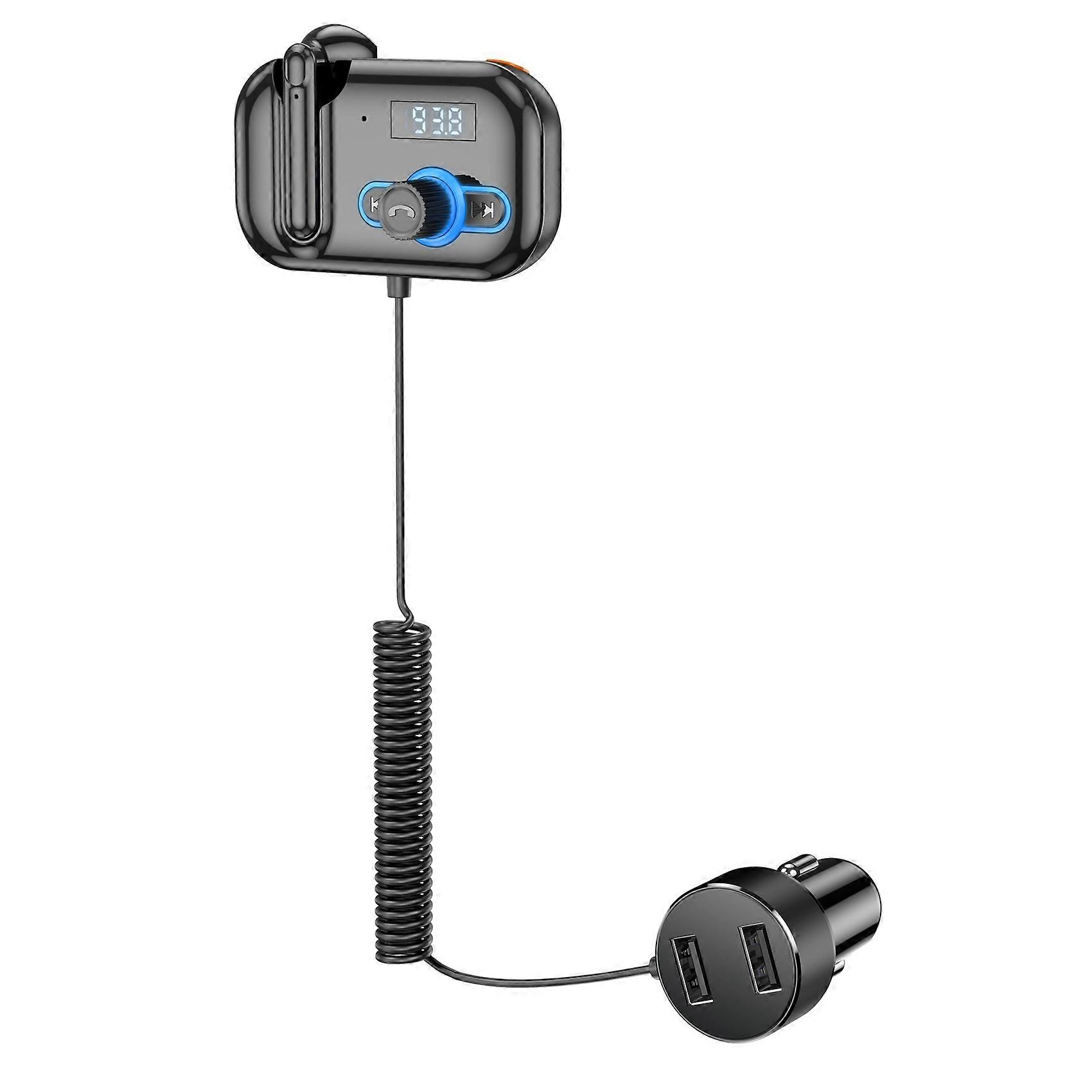 Bluetooth 5.0 Headset FM Transmitter Car Wireless Radio Adapter USB Fast Charger Hands-Free MP3 Mus