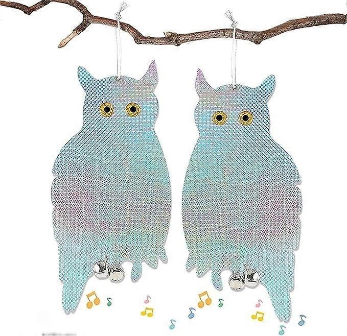 Bird Repellent Pigeon Repellent Owl Shape Luminous Reflective, Set of 4 Pigeon Repellent with Bird B