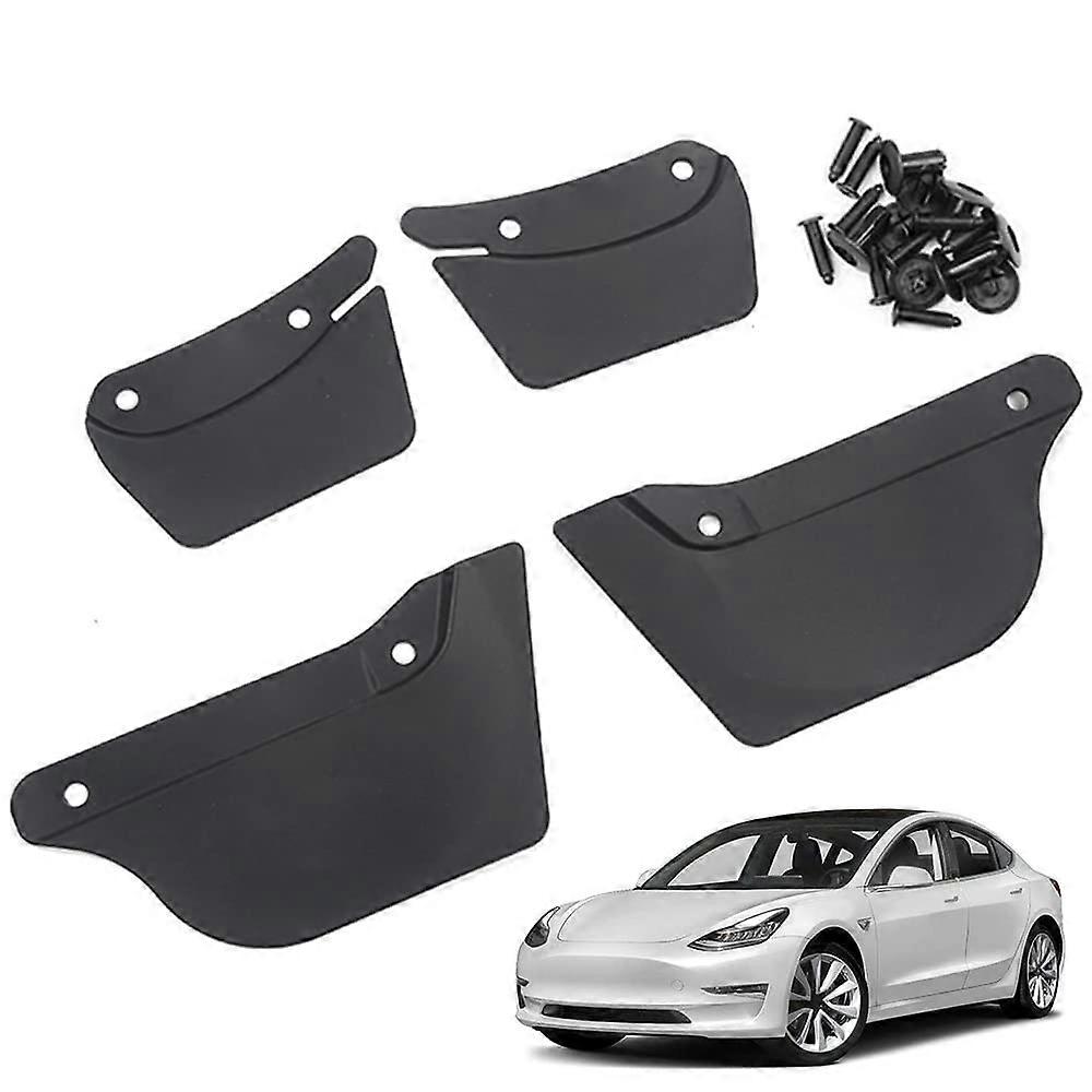For Model Y Mud Flaps Splash Guards No Drilling Required For Tesla 2023 Accessories Set Of Four Twobarrels