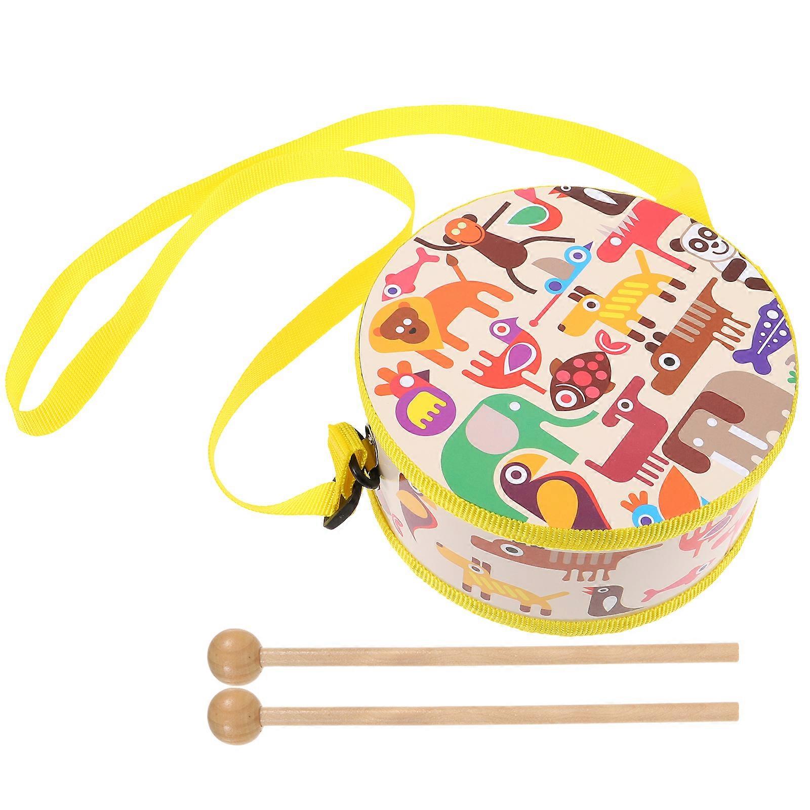 Percussion Instrument Snare Drum Small Snare Drum Toddler Snare Drum Double Sided Snare Drum with Adjustable Strap and Drumsticks