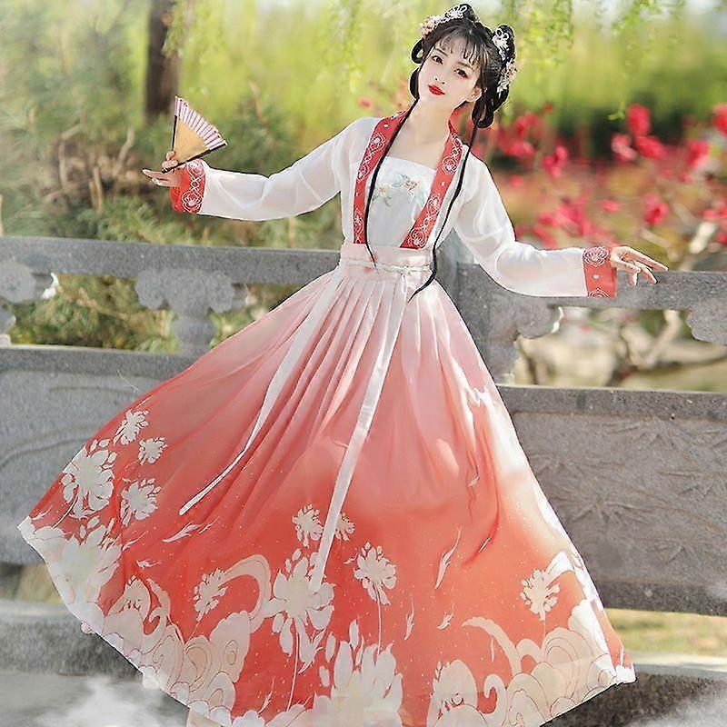 light blue dress shirt navy suit Purple Embroidery Lace Women's Classic Hanfu Dress Full Set – LolitaInside main image 1