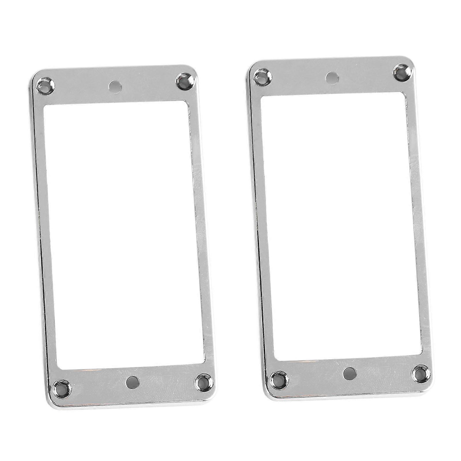 2pcs Pickup Mounting Ring Metal Double Coil Pickup Mounting Cover Frame Musical Instrument Accessory Set
