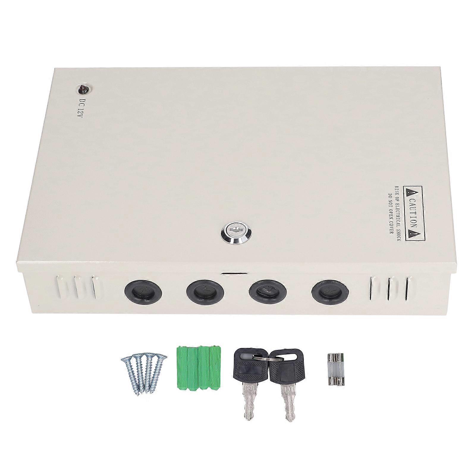 12V10A صندوق امدادات الطاقة 18 قناة للماء المضادة للسرقة CCTV امدادات الطاقة للمعدات الإلكترونية 110V