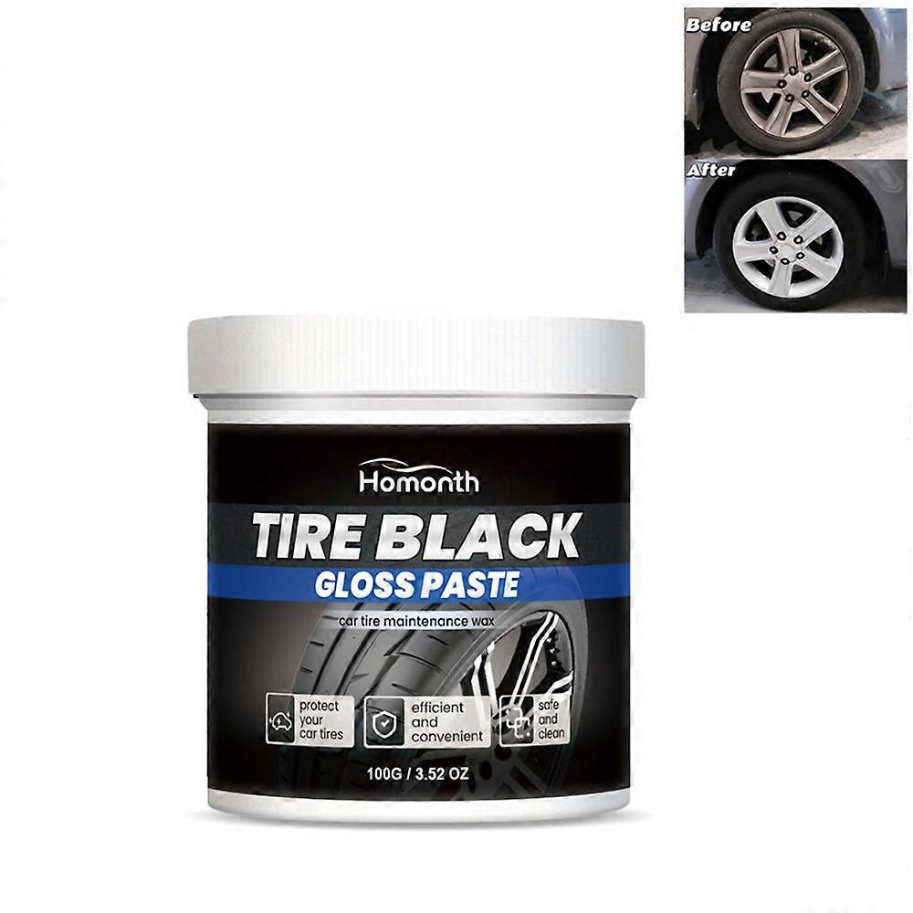 Bildäckunderhållspasta Däckglansvax Polering Däckrengöring Beläggningspasta