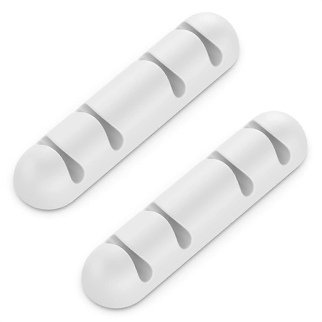 2x Cable Holders Cable Clips Each for 4 Cables Cable Management Organizer for Home Office Heavy Duty
