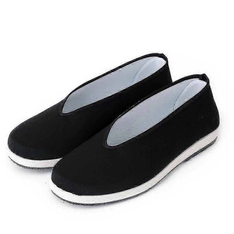 Kangaskengät Miesten kevät- ja syyslomakengät Keski-ikäiset ja iäkkäät mustat kangaskengät Sosiaaliset kengät Kung Fu Performance Kengät Pyöreä Suukangas Sh