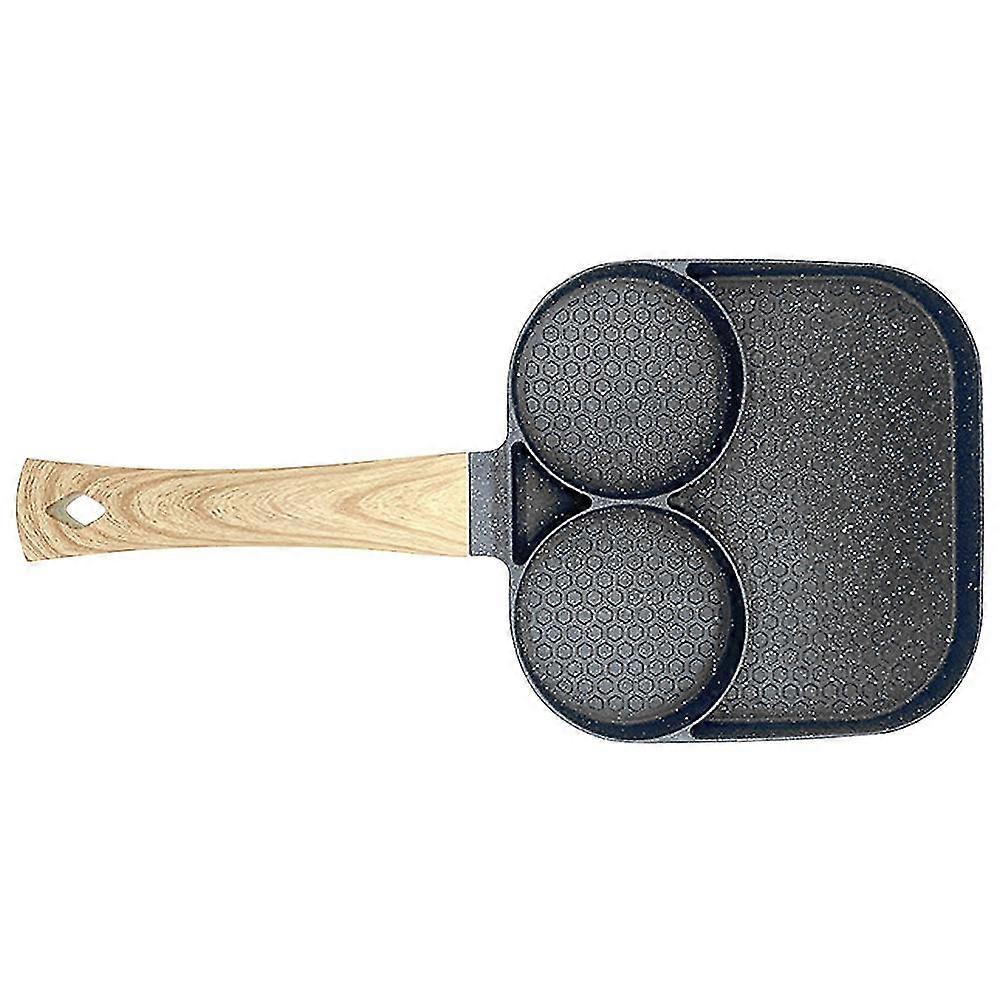 Fried Egg Pan 3-Compartments Non-stick Omelette Egg Cooking Pan Kitchen Pan