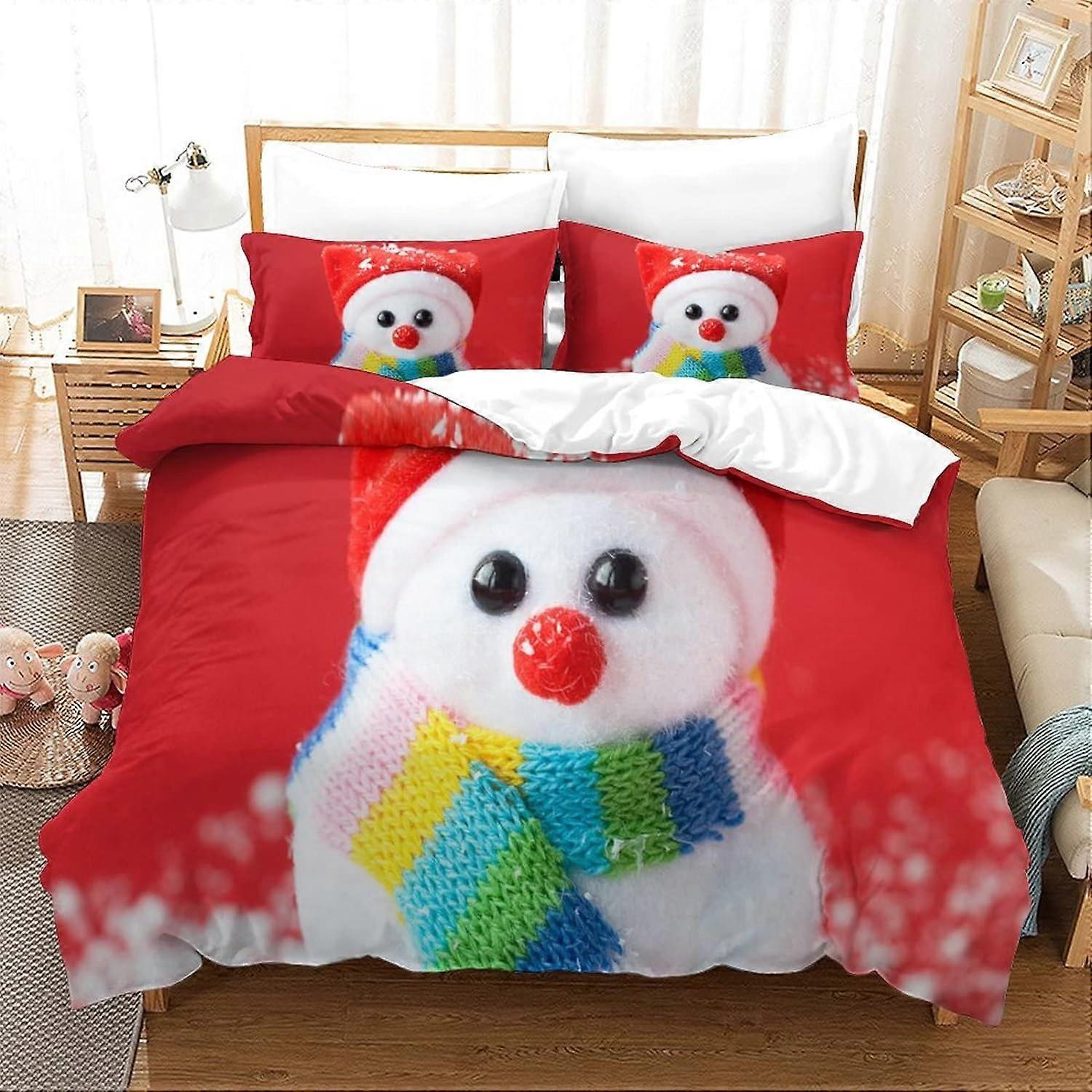 غطاء لحاف عيد الميلاد سعيد عيد الميلاد عطلة غطاء لحاف ناعم من الألياف الدقيقة للأطفال والمراهقين مزدوج 135 * 200 سم