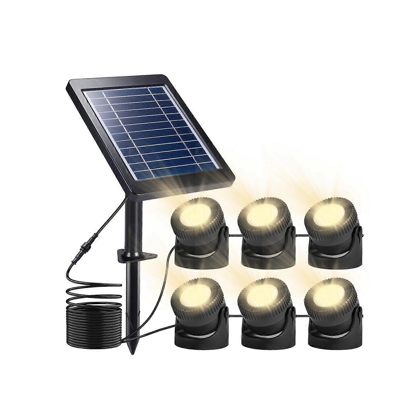 Landskapsspotlights LED-undervattensdammlampor för vattenfall varmvit