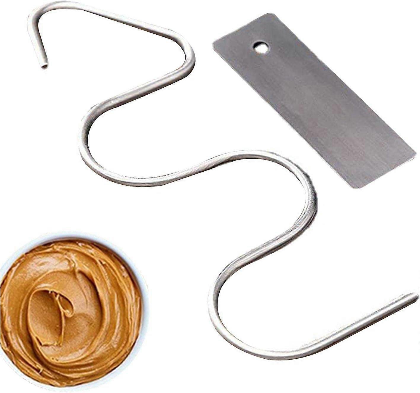 Butter Mixer Tool, Hand Butter Mixer, Stainless Steel Butter Stirrer, Mixer Gadgets Stirrer Tool With Scraper, For Mixing Various Butter, Almond, Or A