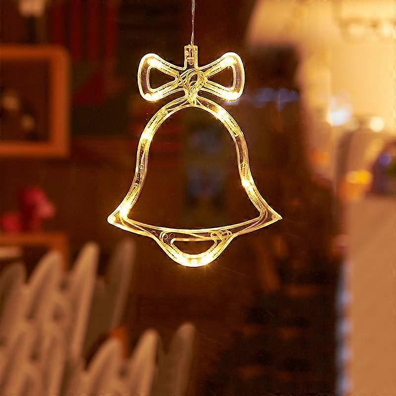3 יחידות led אורות קישוט חג המולד איש שלג פעמון עץ חג המולד פנטגרם חלון חדר נופש אורות כוכב אורות יניקה