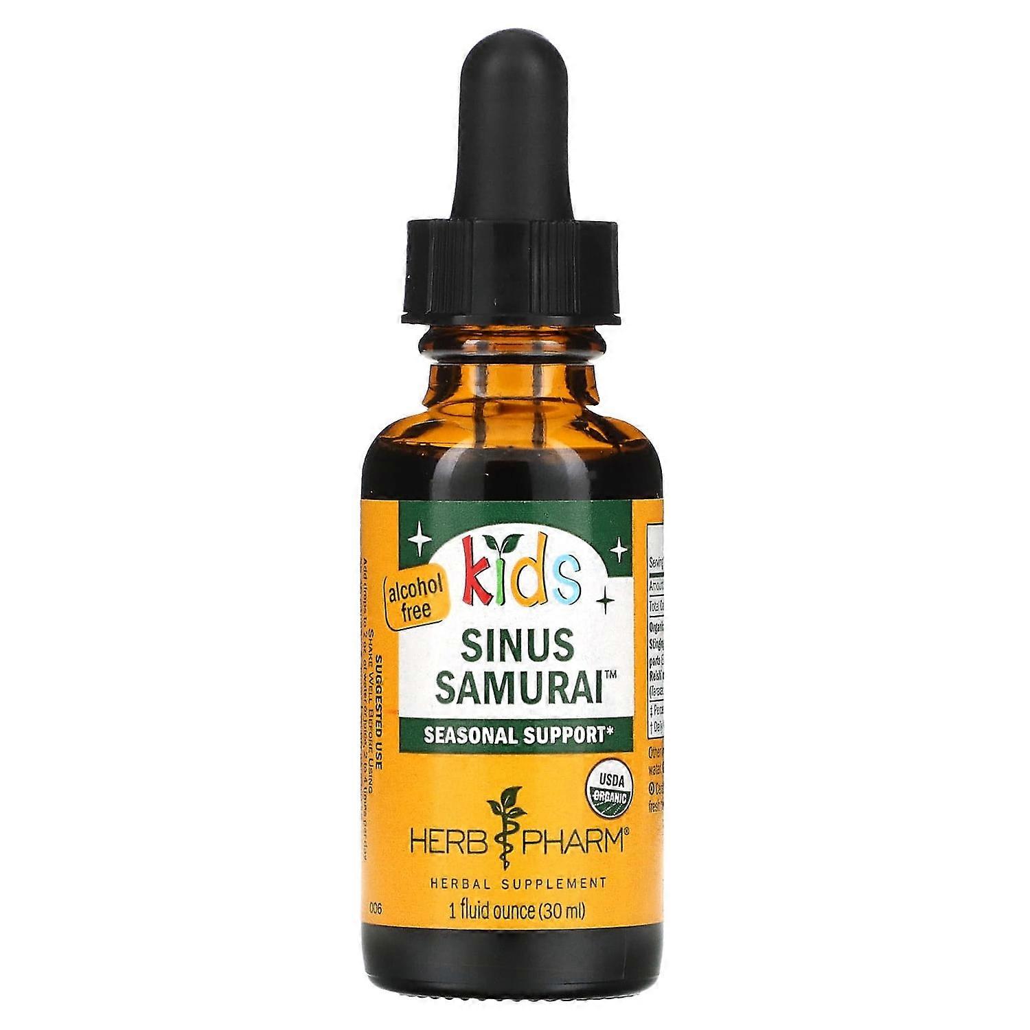 Herb Pharm, Kid's Sinus Samurai, Alcohol Free, 1 fl oz (30 ml)