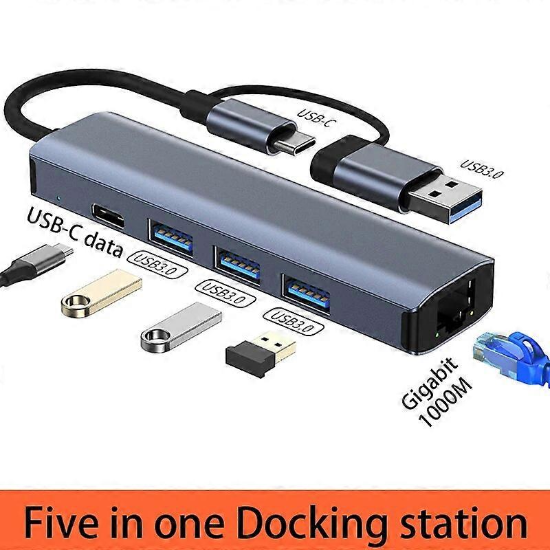 USB-Fünf-in-Eins-Dockingstation eignet sich für Notebook-Mobil-Tablet-Dockingstation Multifunktions-Dockingstation Typ