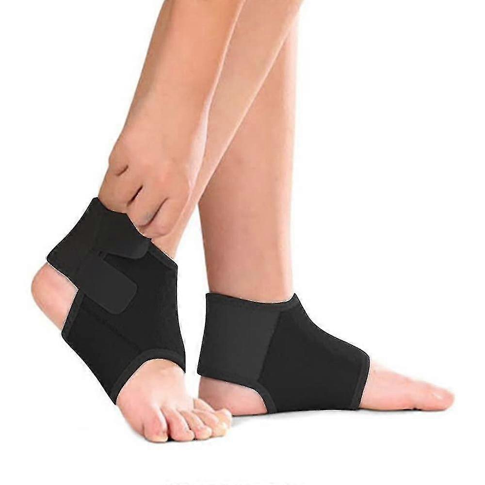 Child Adjustable Non Slip Ankle Tendon Compression Brace(2pcs-black)