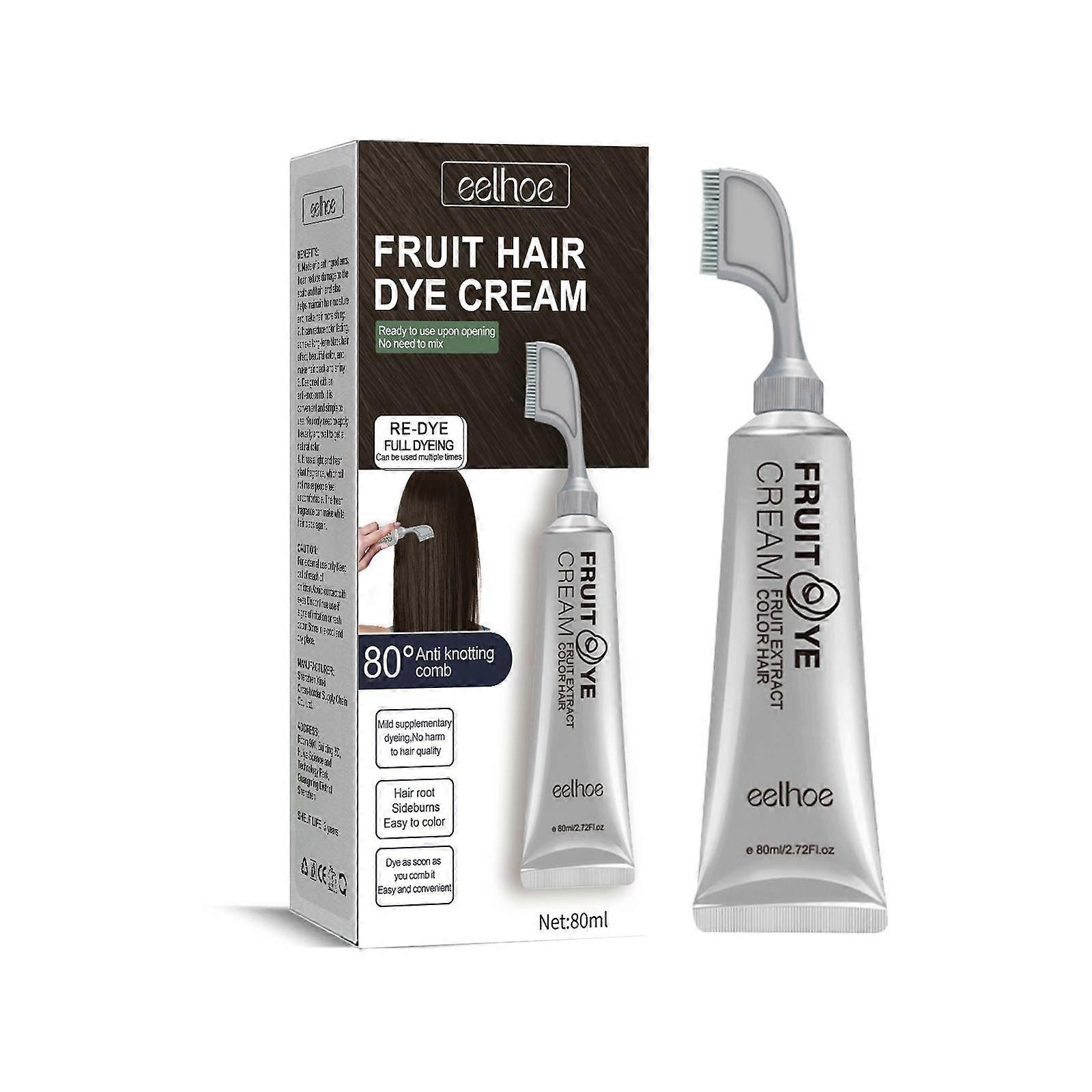 Obstkamm Haarfarbe Cremebraun Schwarz