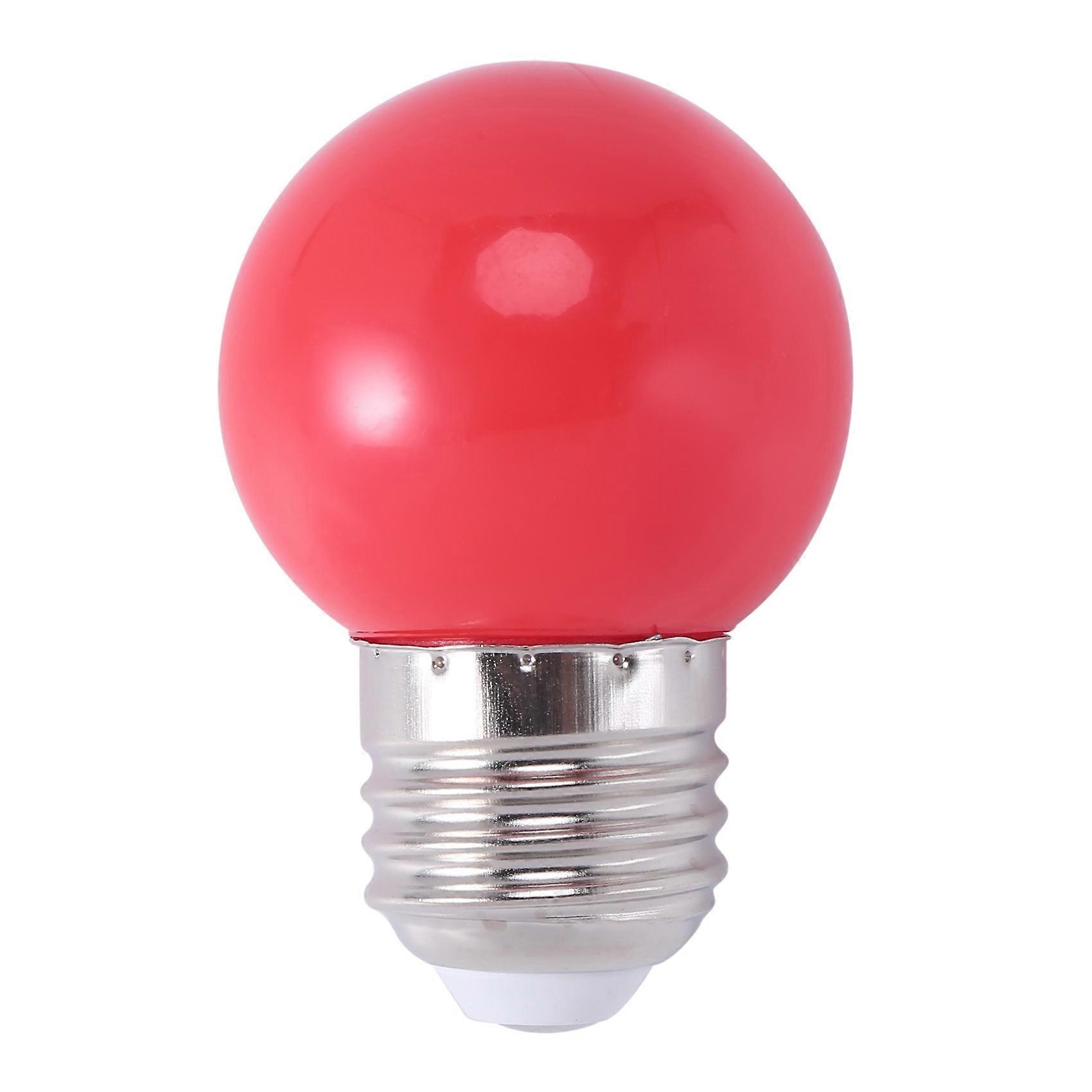 E27 LED Light Warm Red Bulb Plastic Bulb (0.5W , Red)